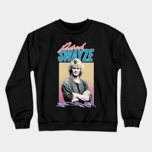 Patrick Swayze ∆ 90s Styled Retro Graphic Design Crewneck Sweatshirt